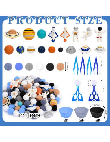 152 Piezas Rellenos de Bin Sensorial Espacial Sanixin