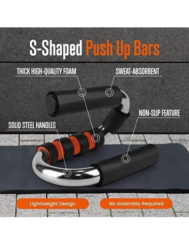 Barra de Dominadas Ajustable SQUATZ 74.93-114.3 cm + Mangos Flexión