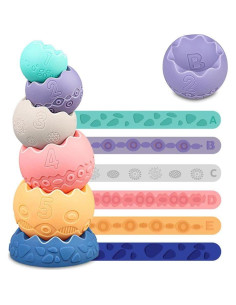 Juguetes de Masticar Sensoriales para Bebés - 5 Bolas de Silicona 2