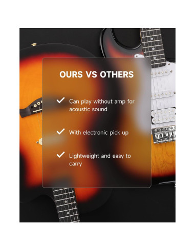 Guitarra Acústica Eléctrica Moukey BCC-100 39" Sol Naciente