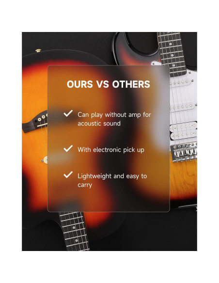 Guitarra Acústica Eléctrica Moukey BCC-100 39" Sol Naciente