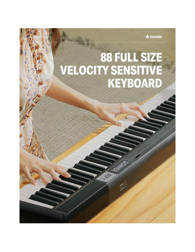 Piano Digital Donner DEP-1 88 Teclas Sensibles a la Velocidad