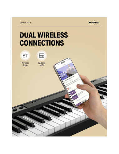 Piano Digital Donner DEP-1 88 Teclas Sensibles a la Velocidad