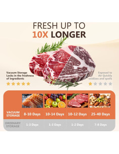 Sellador al vacío Kayiant compacto con 40 bolsas reutilizables 2