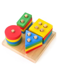 Rompecabezas Montessori de Madera Boxiki - Clasificador de Formas 3D