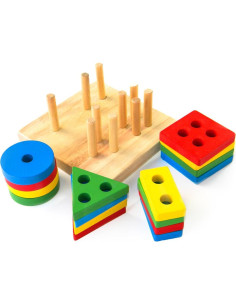 Rompecabezas Montessori de Madera Boxiki - Clasificador de Formas 3D 2