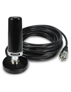 Antena Móvil BASIKER Doble Banda VHF UHF 3" Base Magnética