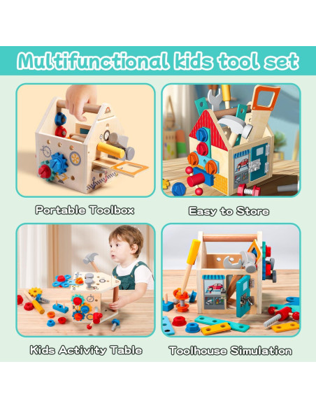 Juego de Herramientas Montessori GAIETYDIY 33 Piezas para Niños