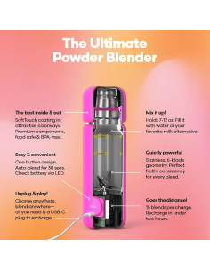 Licuadora Vejo Naranja 355ml Portátil Sin Grumos USB-C 2