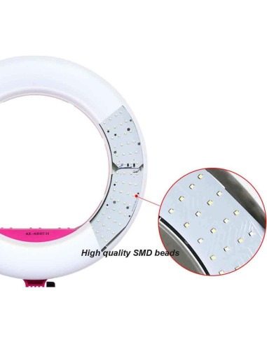 Lámpara de Anillo LED QS-480E II 45.7cm 48W Bi-Color 2800-5500K
