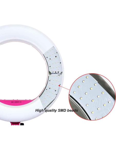 Lámpara de Anillo LED QS-480E II 45.7cm 48W Bi-Color 2800-5500K