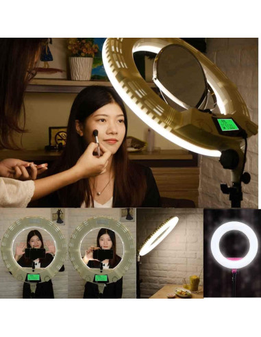 Lámpara de Anillo LED QS-480E II 45.7cm 48W Bi-Color 2800-5500K