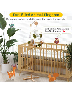 Móvil para Cuna de Bebé FEISIKE Animales del Bosque 32 cm 2
