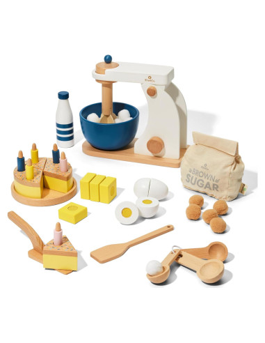 Batidora de pie de madera KiwiCo para niños 3-5 años