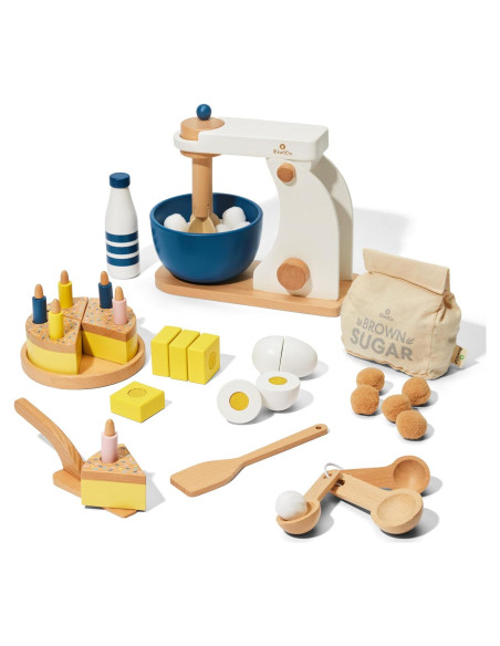 Batidora de pie de madera KiwiCo para niños 3-5 años