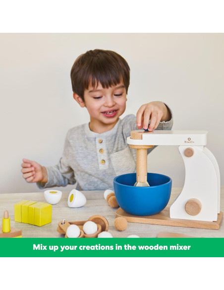 Batidora de pie de madera KiwiCo para niños 3-5 años