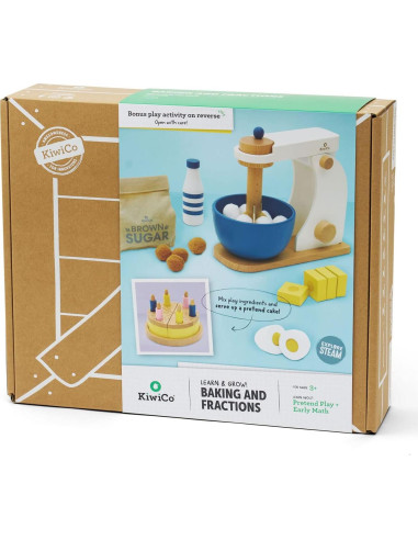 Batidora de pie de madera KiwiCo para niños 3-5 años