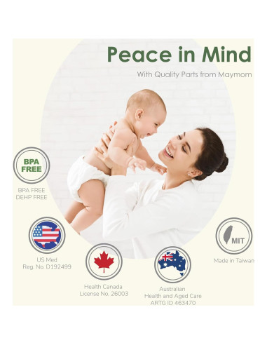 Válvula de Bomba Maymom para Ameda Purely Yours - 6 Piezas