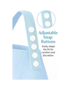 Cubierta de Lactancia Naynid Muselina Algodón 100% Azul Bebé 2