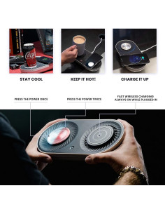 Calentador de Tazas PALTIER PT-502 3 en 1 Carga Inalámbrica 2