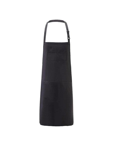 Delantal de Chef y Servicio Negro con Bolsillos - Unisex 62x84cm