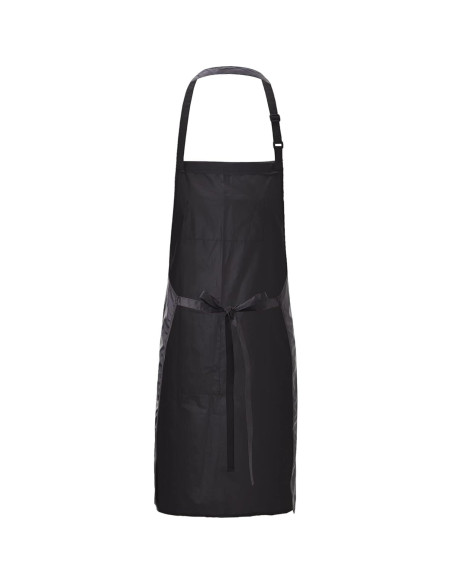 Delantal de Chef y Servicio Negro con Bolsillos - Unisex 62x84cm