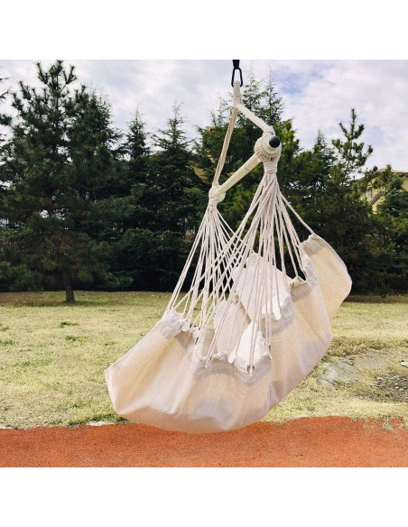 Silla Colgante Highwild Beige para Interiores y Exteriores - 227 kg