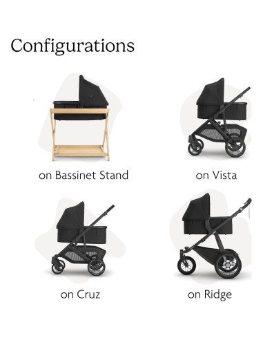 Cuna UPPAbaby V3 Greyson - Compatible con Vista, Cruz, Ridge