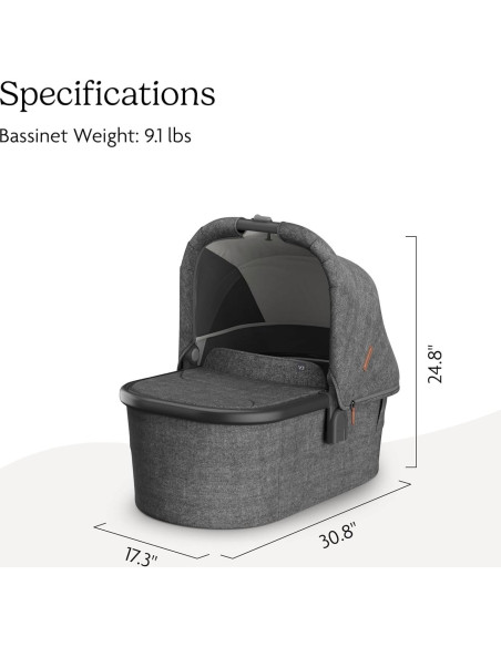 Cuna UPPAbaby V3 Greyson - Compatible con Vista, Cruz, Ridge