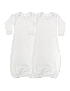 Vestidos de Dormir Manga Larga Bebé 0-3 meses Juego de 2