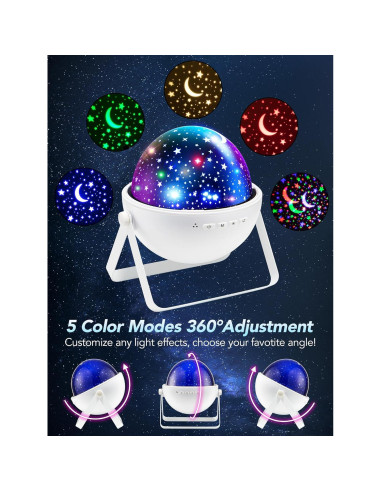 Luz Nocturna Proyector de Estrellas Mubarek - Bluetooth, 48 Modos