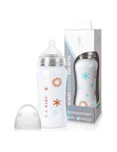 Botella Térmica para Bebé LA Baby 266ml Acero Inoxidable Aislada