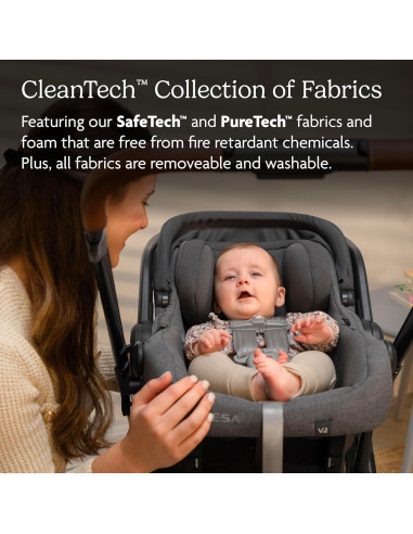 UPPAbaby Mesa V2 Asiento de Auto para Bebés Gris - Instalación Fácil