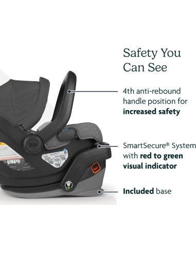 UPPAbaby Mesa V2 Asiento de Auto para Bebés Gris - Instalación Fácil