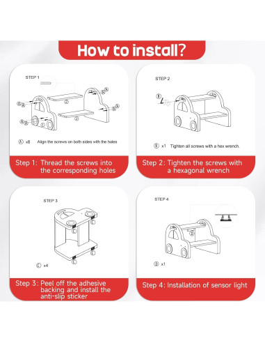 Taburete de Madera Rojo 2 Pasos Annualring para Niños