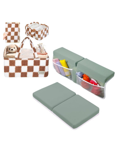 Conjunto Almohadilla Rodillas y Codos Toodly + Cesta Pañales