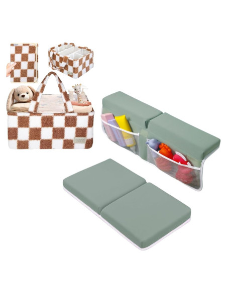 Conjunto Almohadilla Rodillas y Codos Toodly + Cesta Pañales