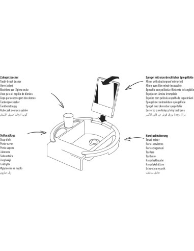 Lavabo Infantil Rotho Babydesign Kiddy Wash 38.7x38.2 cm