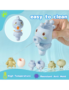 Juguetes de baño para bebés AMCHSURI 4 PCS Animales Marinos 2