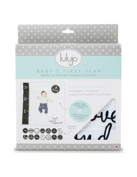 Manta de Muselina lulujo 100% Algodón 101.6 cm - Hitos Bebé Manta de Muselina lulujo 100% Algodón 101.6 cm - Hitos Bebé