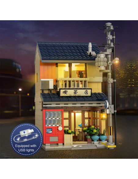 MISINI C66010W Casa de Té Japonesa 1200 Piezas con LED