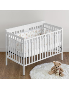 Forro de Cuna de Malla Sweet Jojo Designs + BreathableBaby Rosa Verde 2