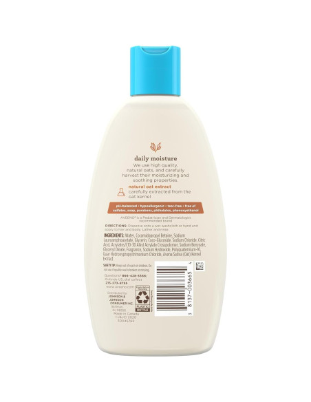 Aveeno Baby Wash & Shampoo 226.8 ml Sin Lagrimas Hipoalergénico