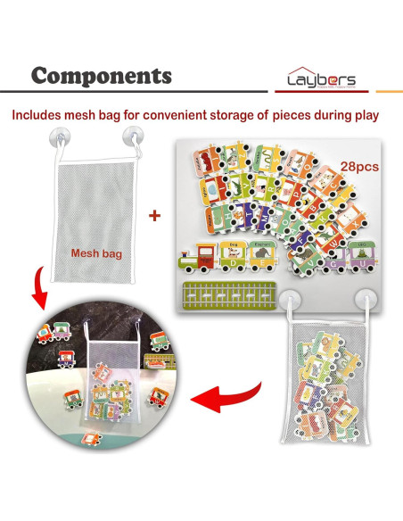 Juguetes de Baño Educativos Laybeers con Letras de Espuma