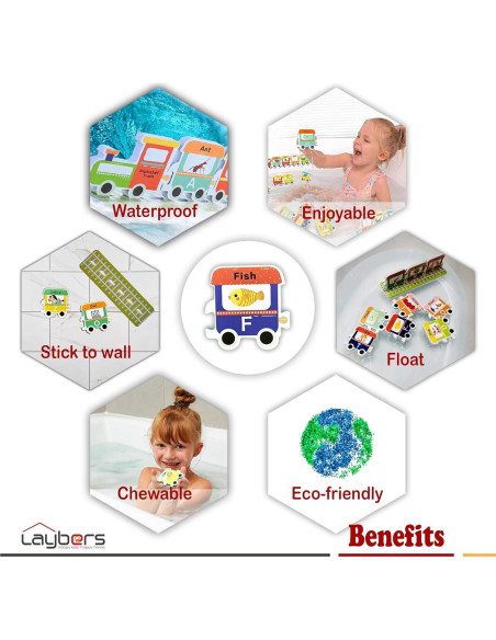 Juguetes de Baño Educativos Laybeers con Letras de Espuma