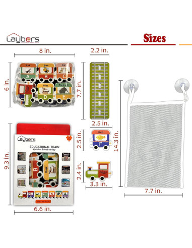Juguetes de Baño Educativos Laybeers con Letras de Espuma