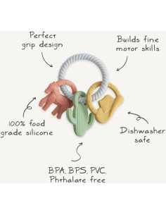 Anillo de Dentición Mushie de Silicona Occidental 7.62x13.12cm 2