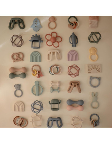 Anillo de Dentición Mushie de Silicona Occidental 7.62x13.12cm