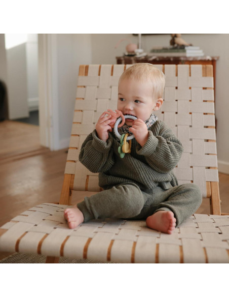 Anillo de Dentición Mushie de Silicona Occidental 7.62x13.12cm