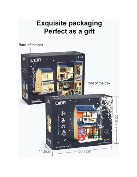 MISINI C66010W Casa de Té Japonesa 1200 Piezas con LED